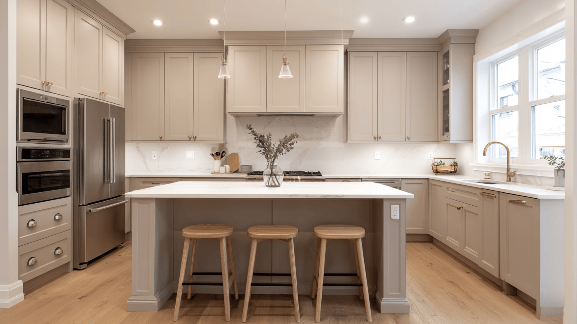 1 classic taupe shaker cabinets