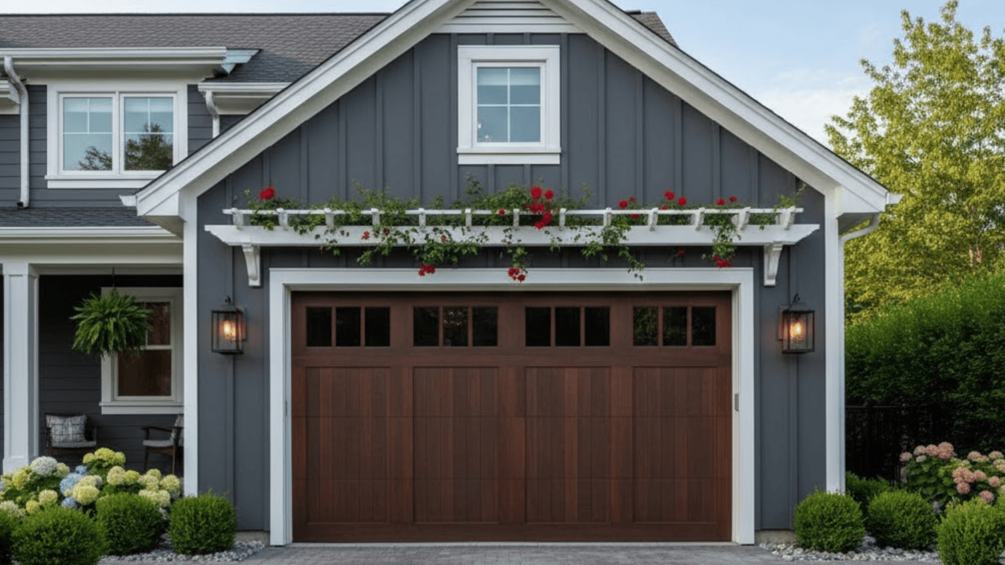 2 double car garage door sizes