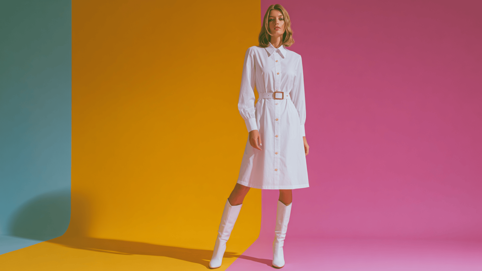6 shirt midi go go boots