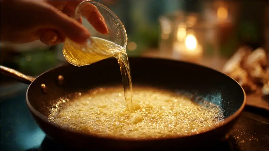 add thebroth into the pan