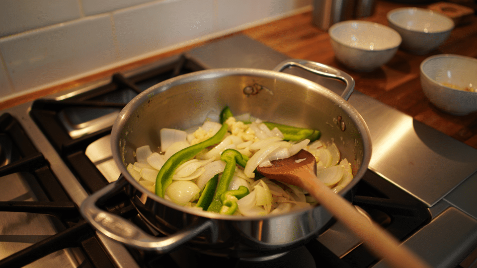 build the aromatic base to make arroz congri