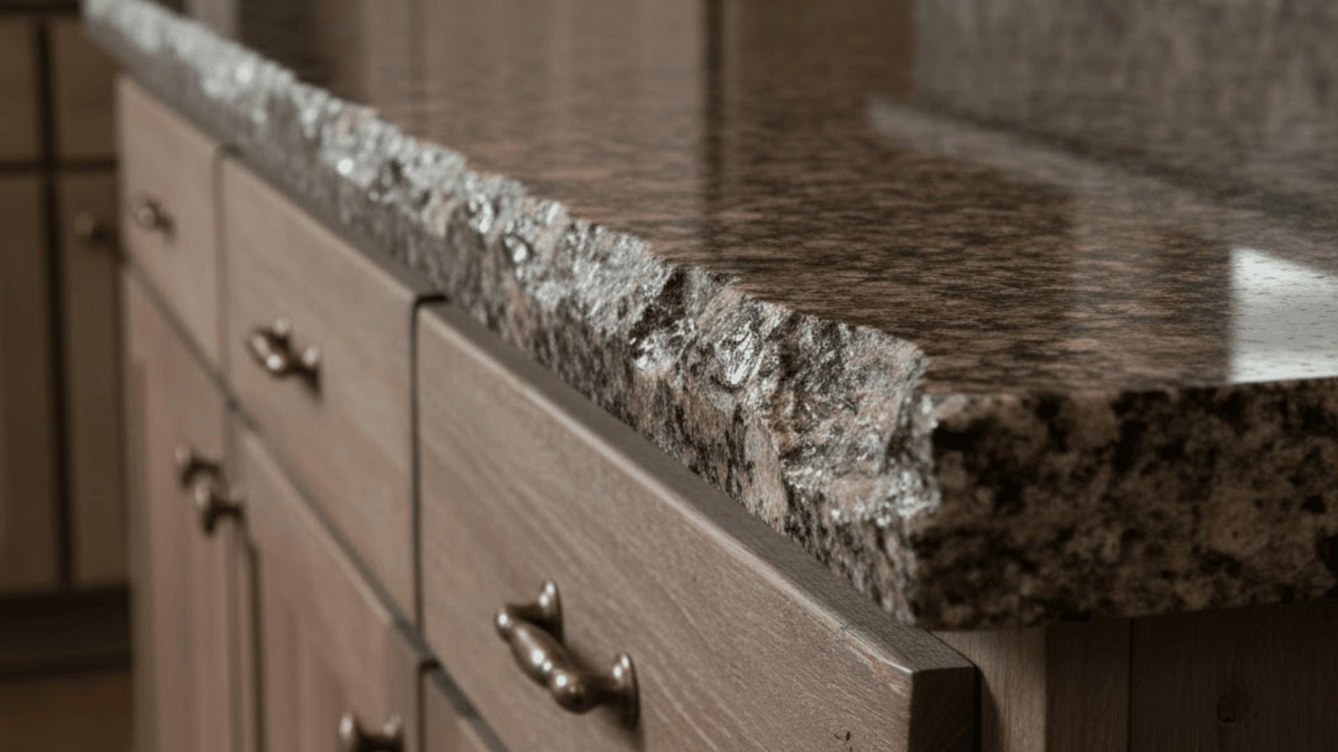 chiseled rock face edge
