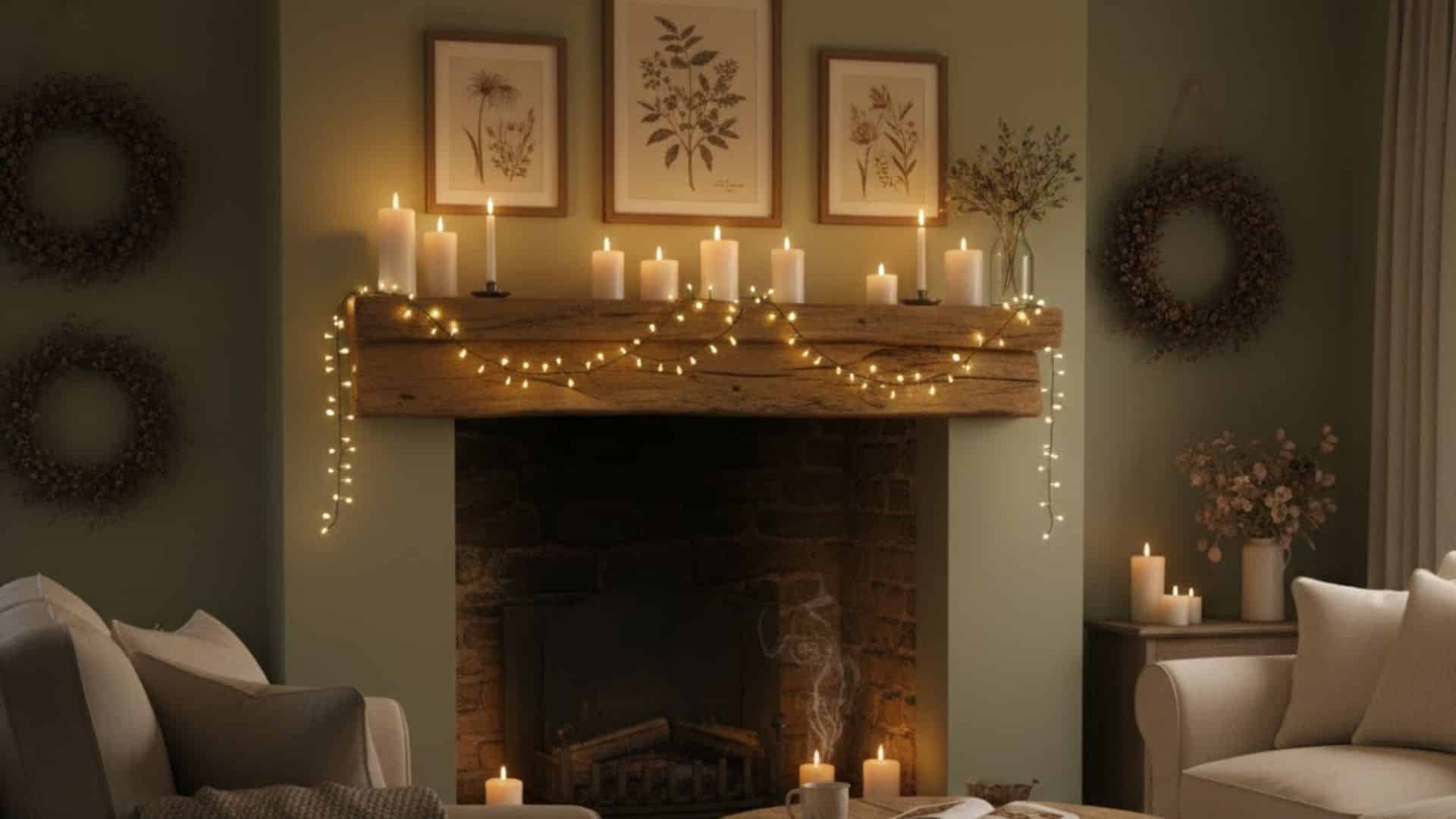 cozy lighting and candles