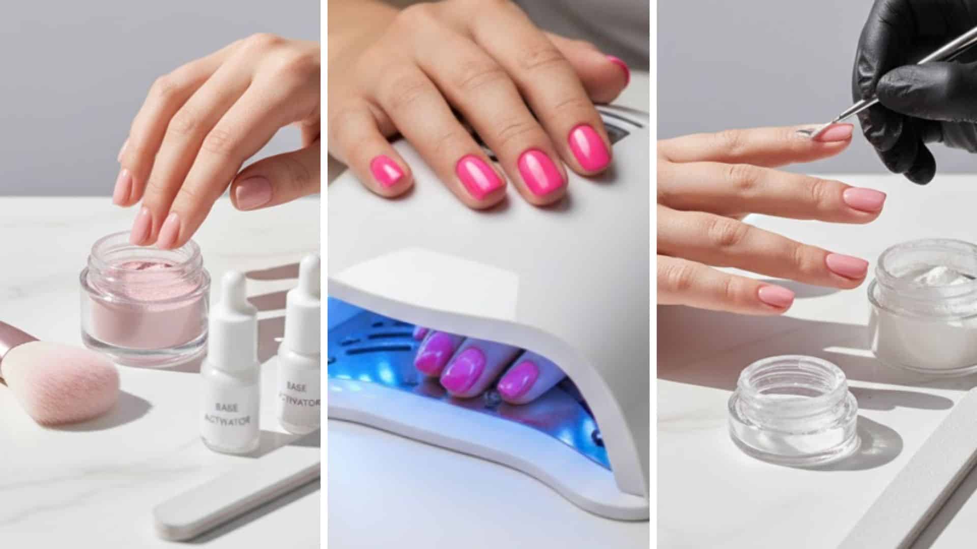 dip nails vs gel nails vs acrylic nails