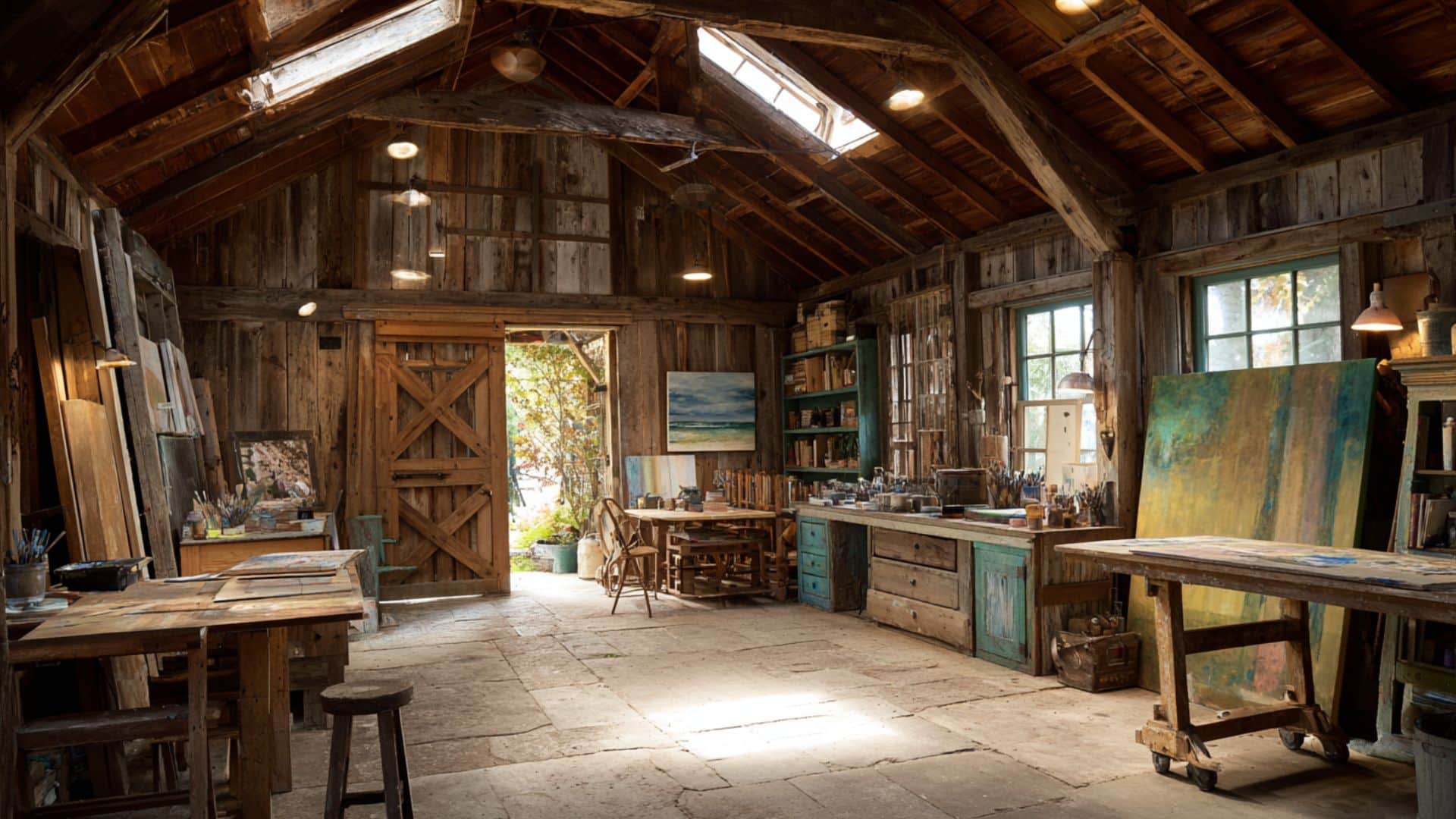 reclaimed barn studio