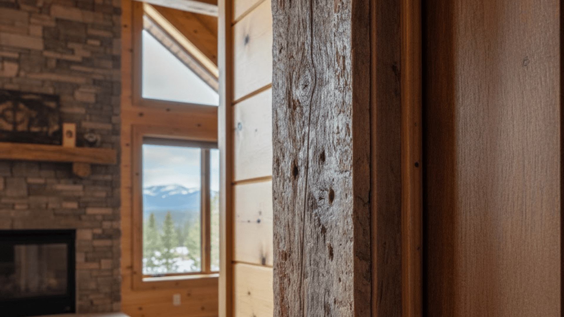 rustic timber trim