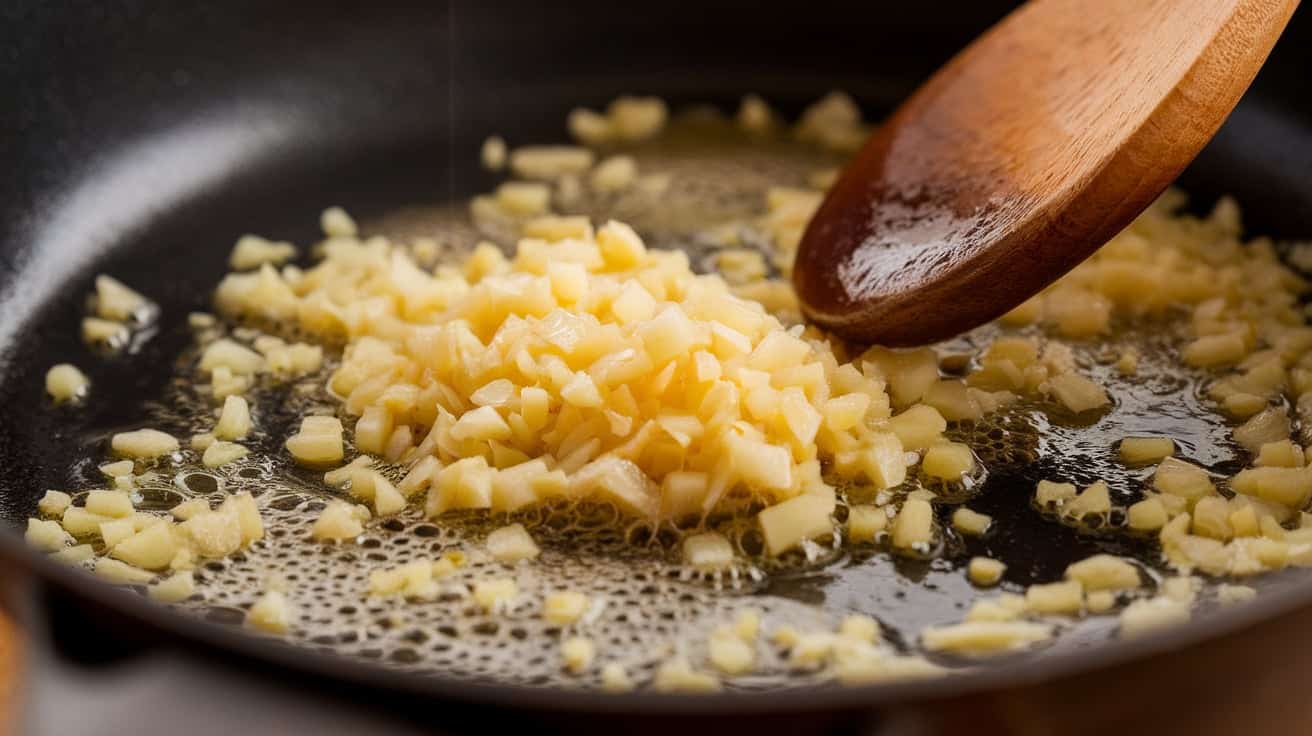 saute the garlic