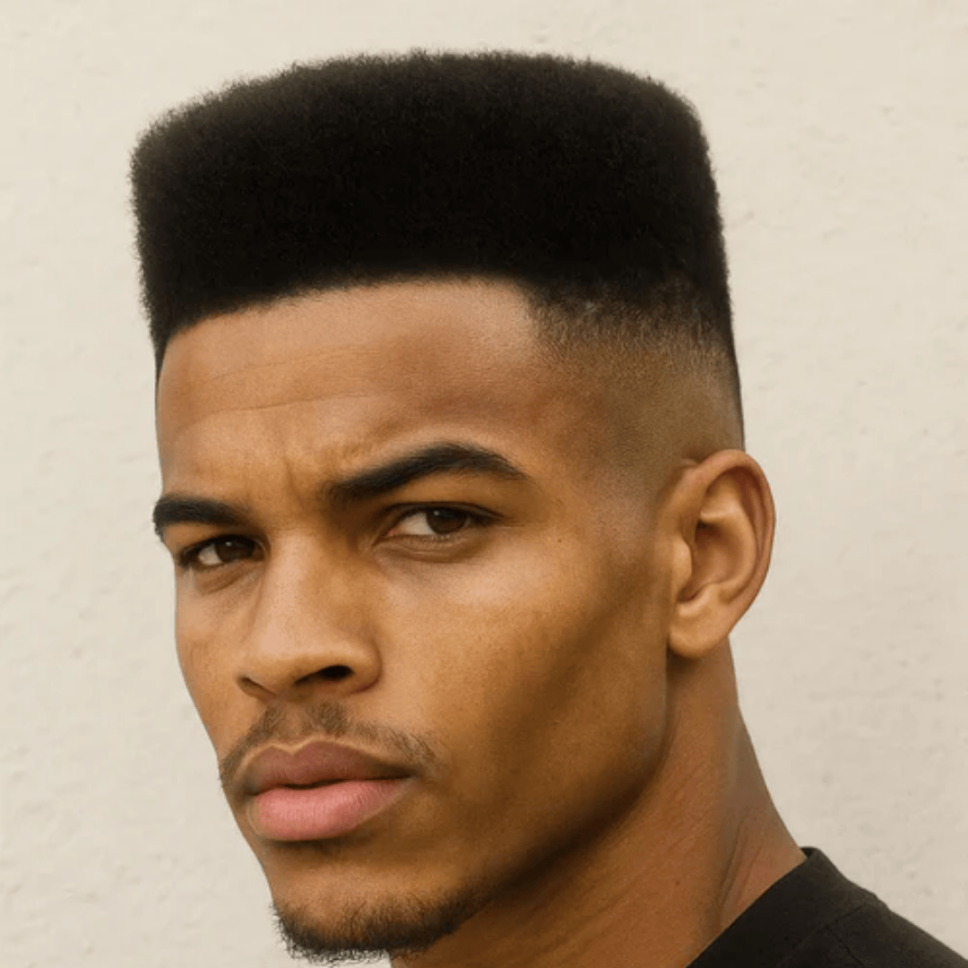 skin fade with afro top