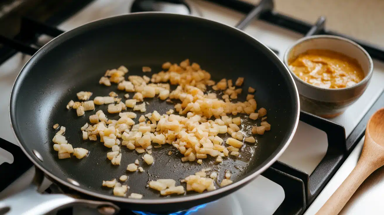 soften the shallot