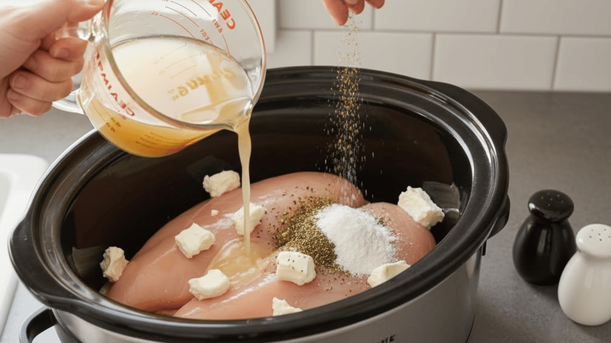 step 1 start the slow cooker