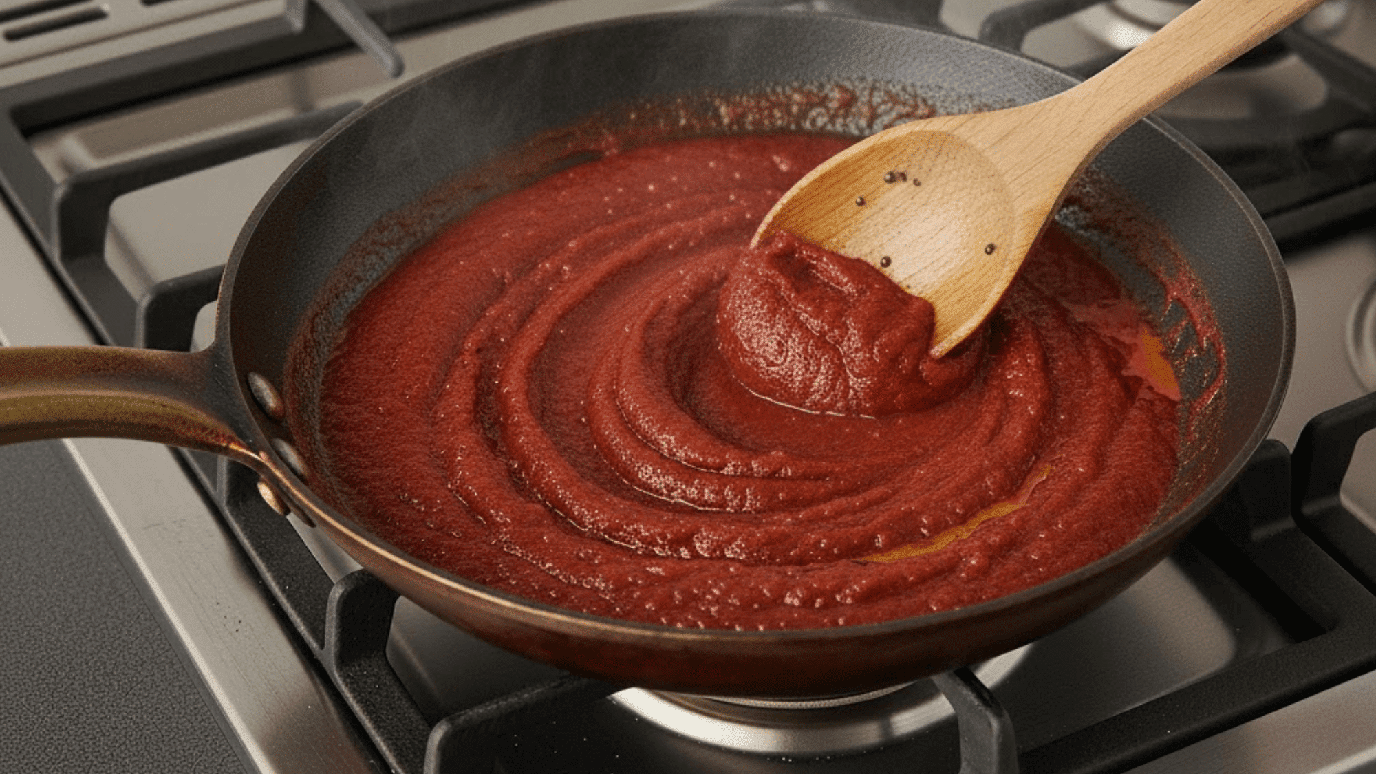 step 2 cook the onion and tomato paste