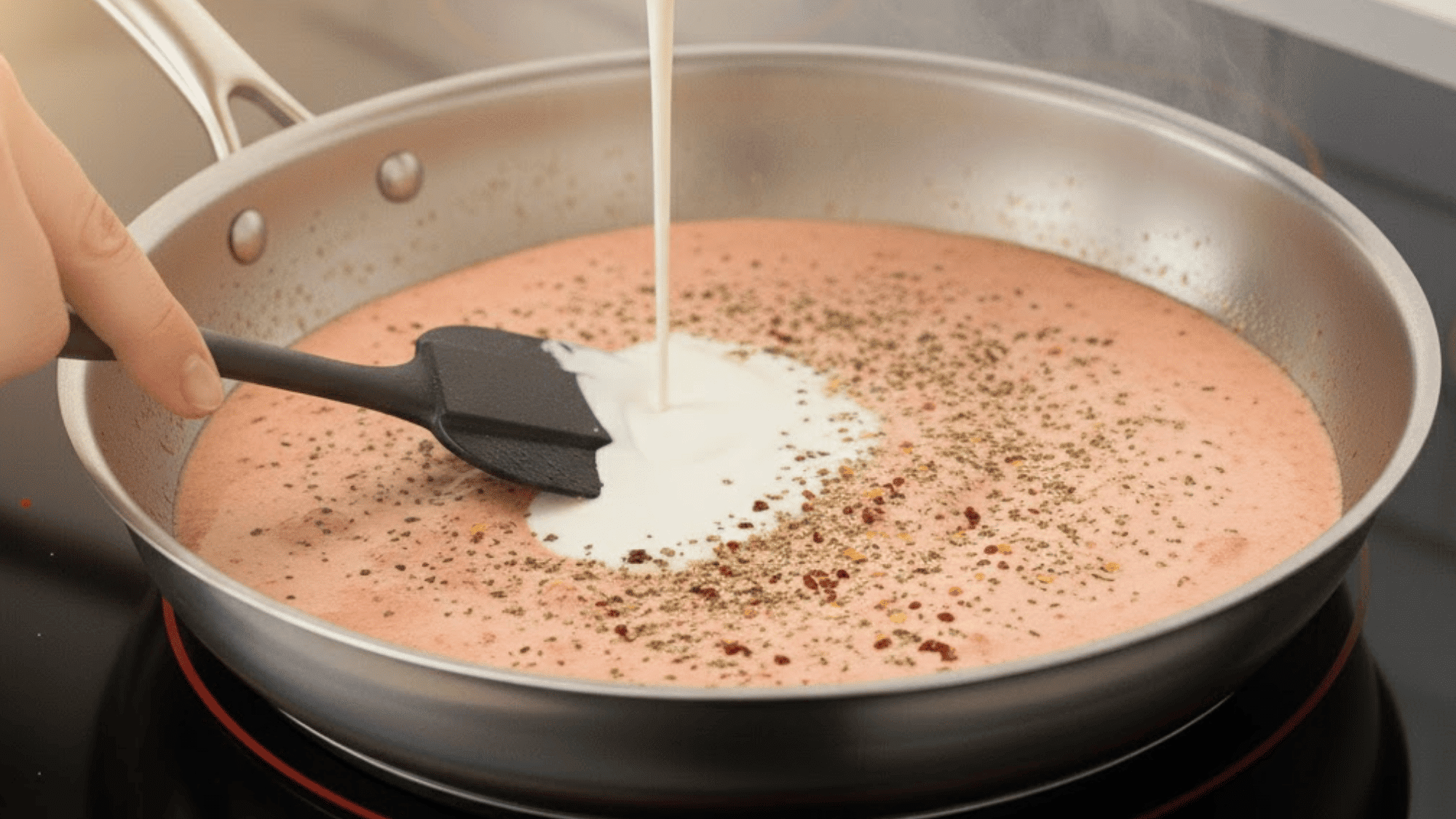 step 3 add cream and seasonings