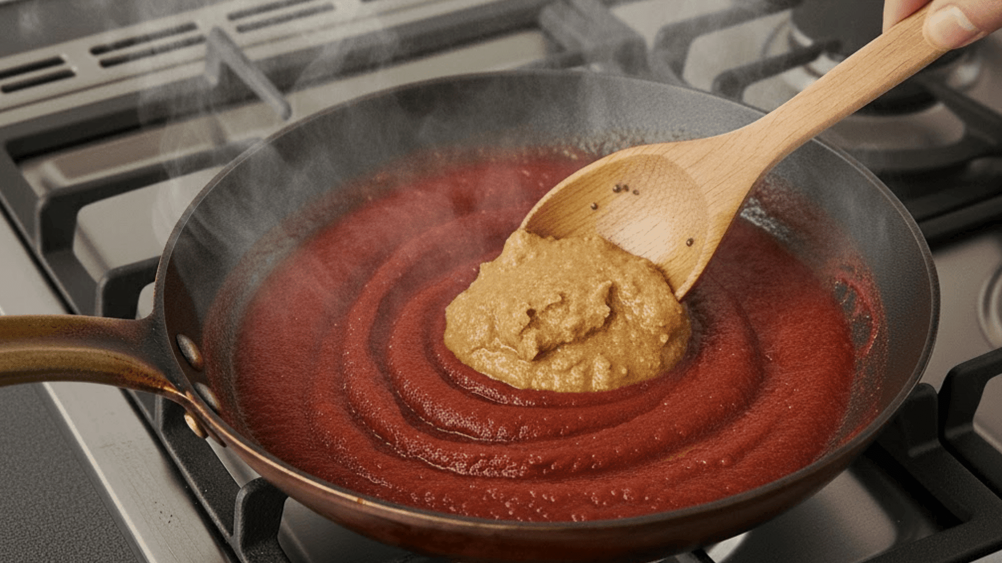 step 3 add ginger garlic and spices