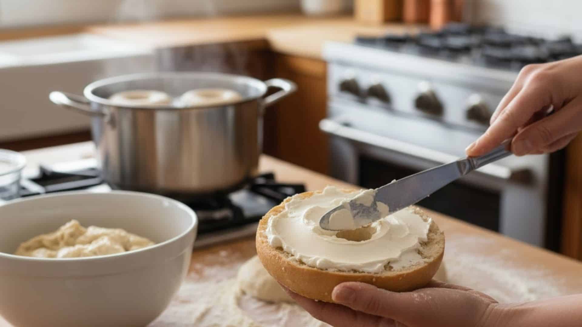 step four spread the cream cheese