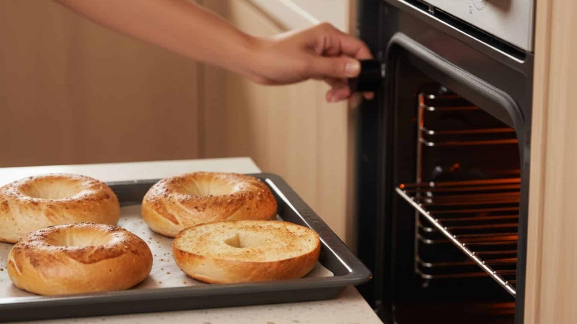 step three toast the bagels