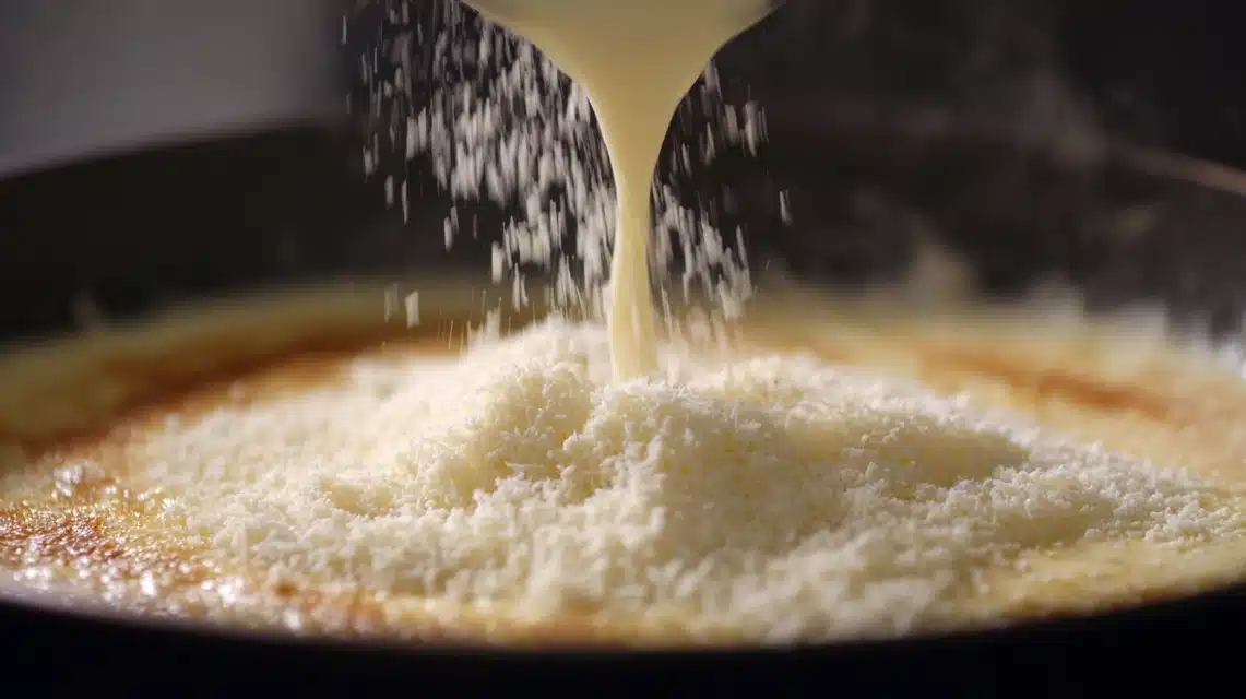 stir the parmesan