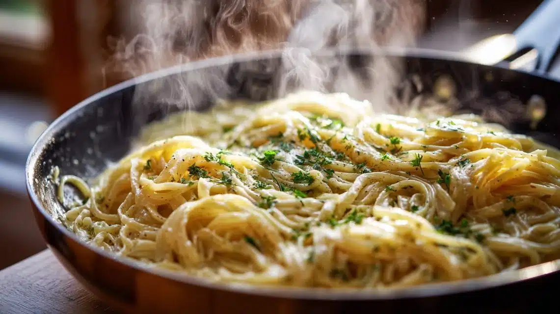 toss the pasta