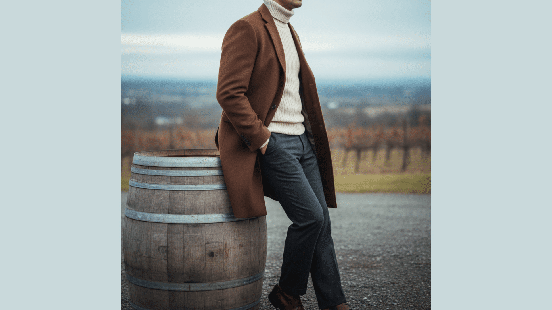 winery men outfit winter ideas