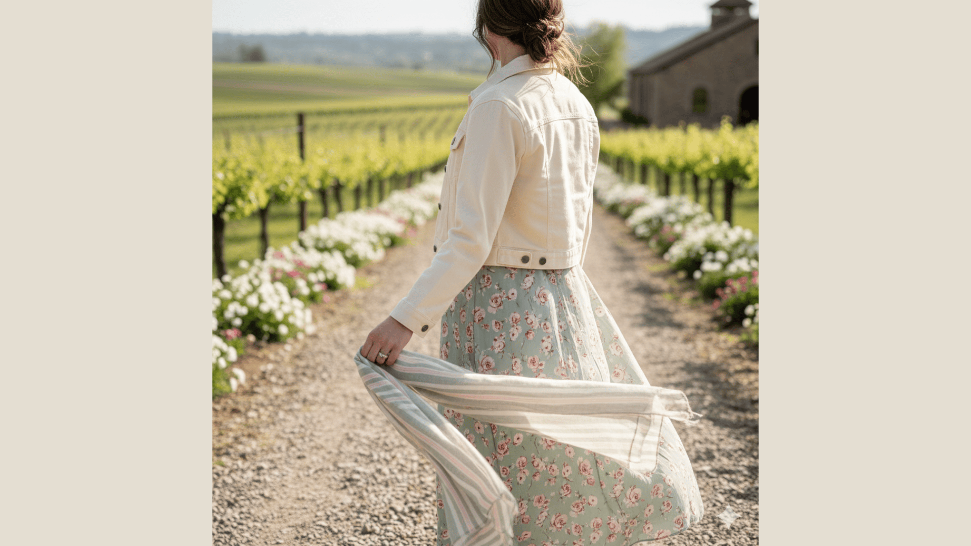 winery women outfit spring