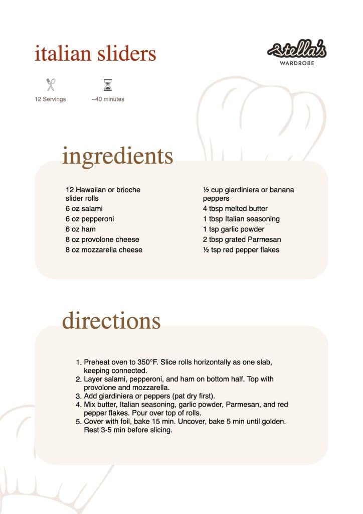 Italian Sliders Recipe