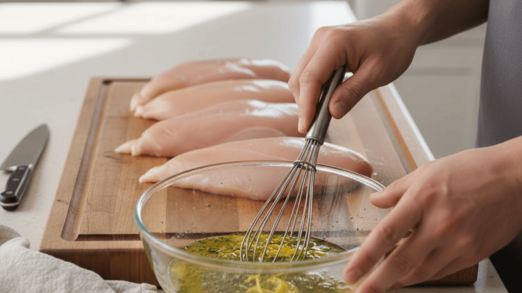 chicken breast recipe mix a light marinade