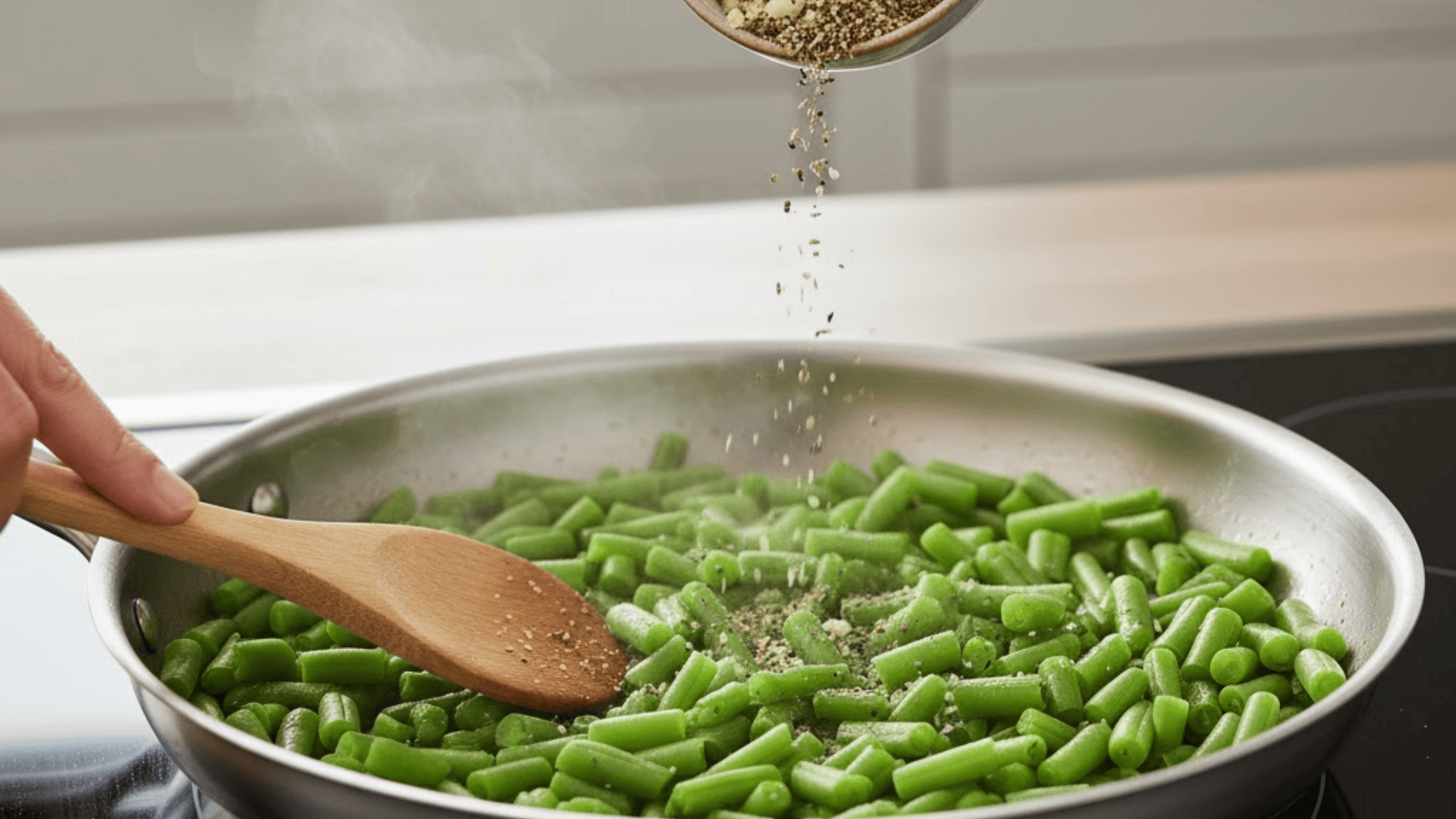 green bean recipe season and toss