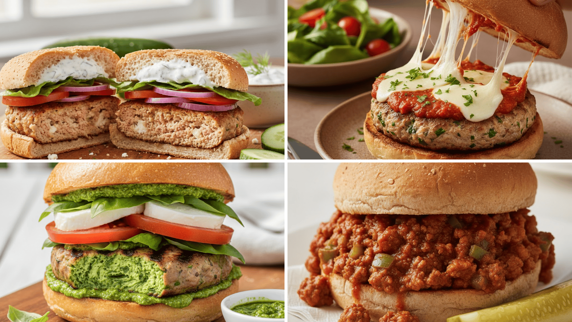 healthy ground turkey burgers patties sandwiches