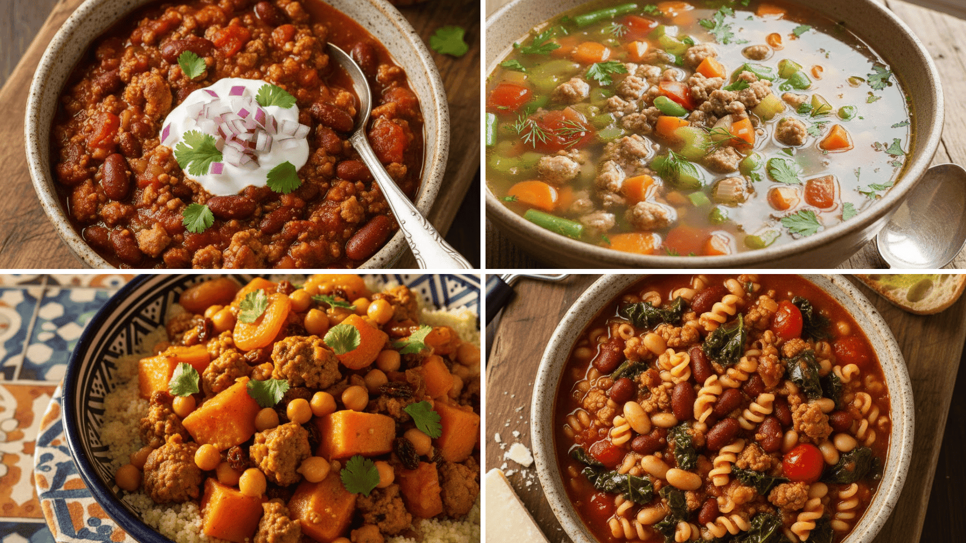 healthy ground turkey soups stews