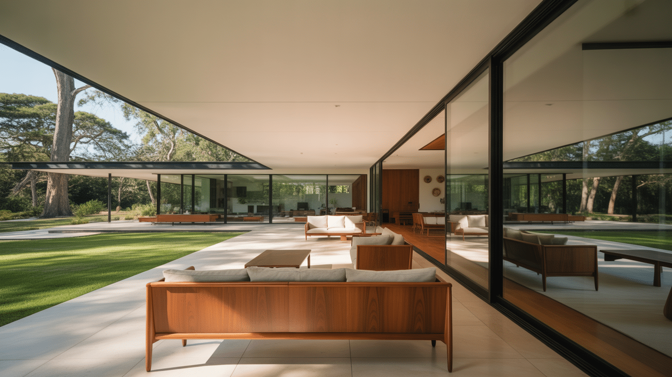 mid century house exterior