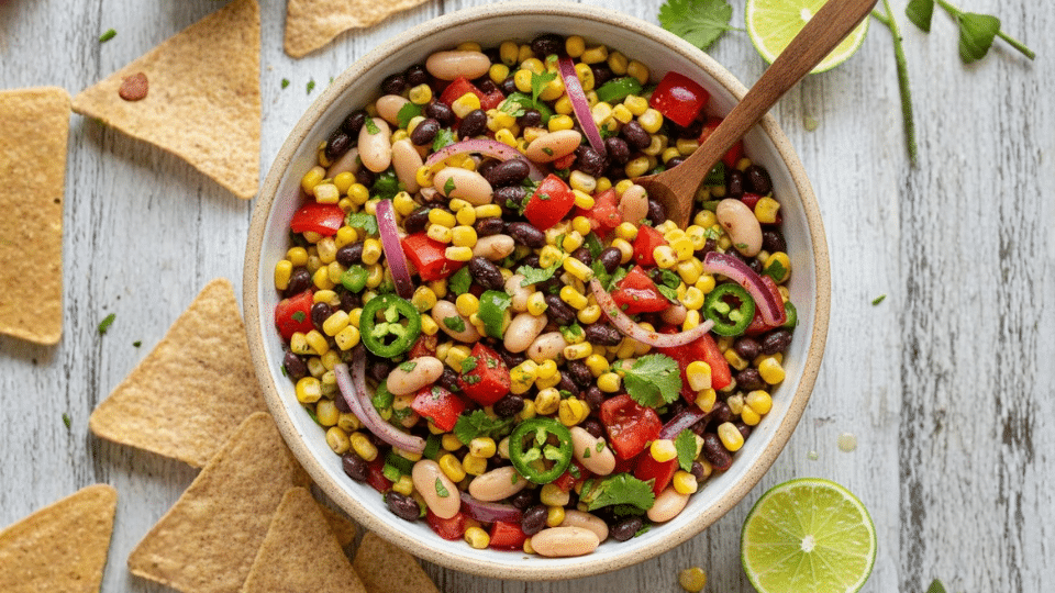 oil free corn bean salsa