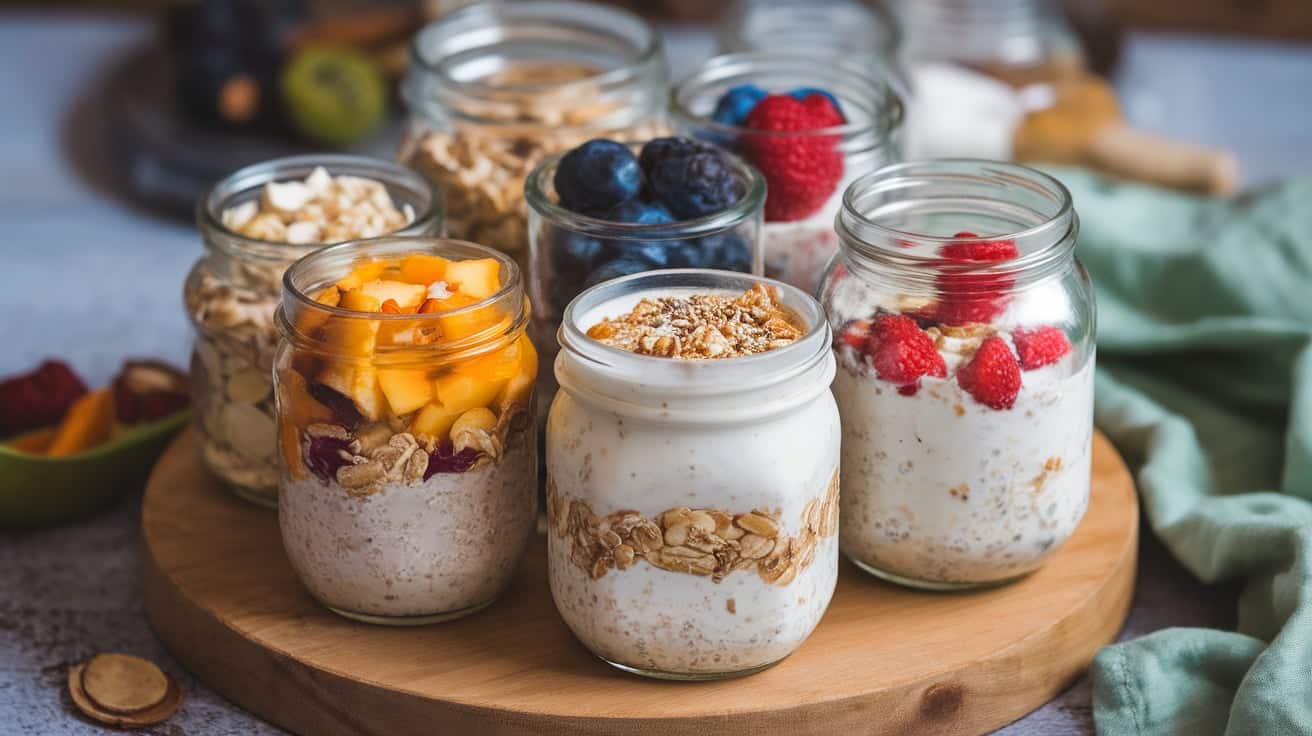 overnight oats jars