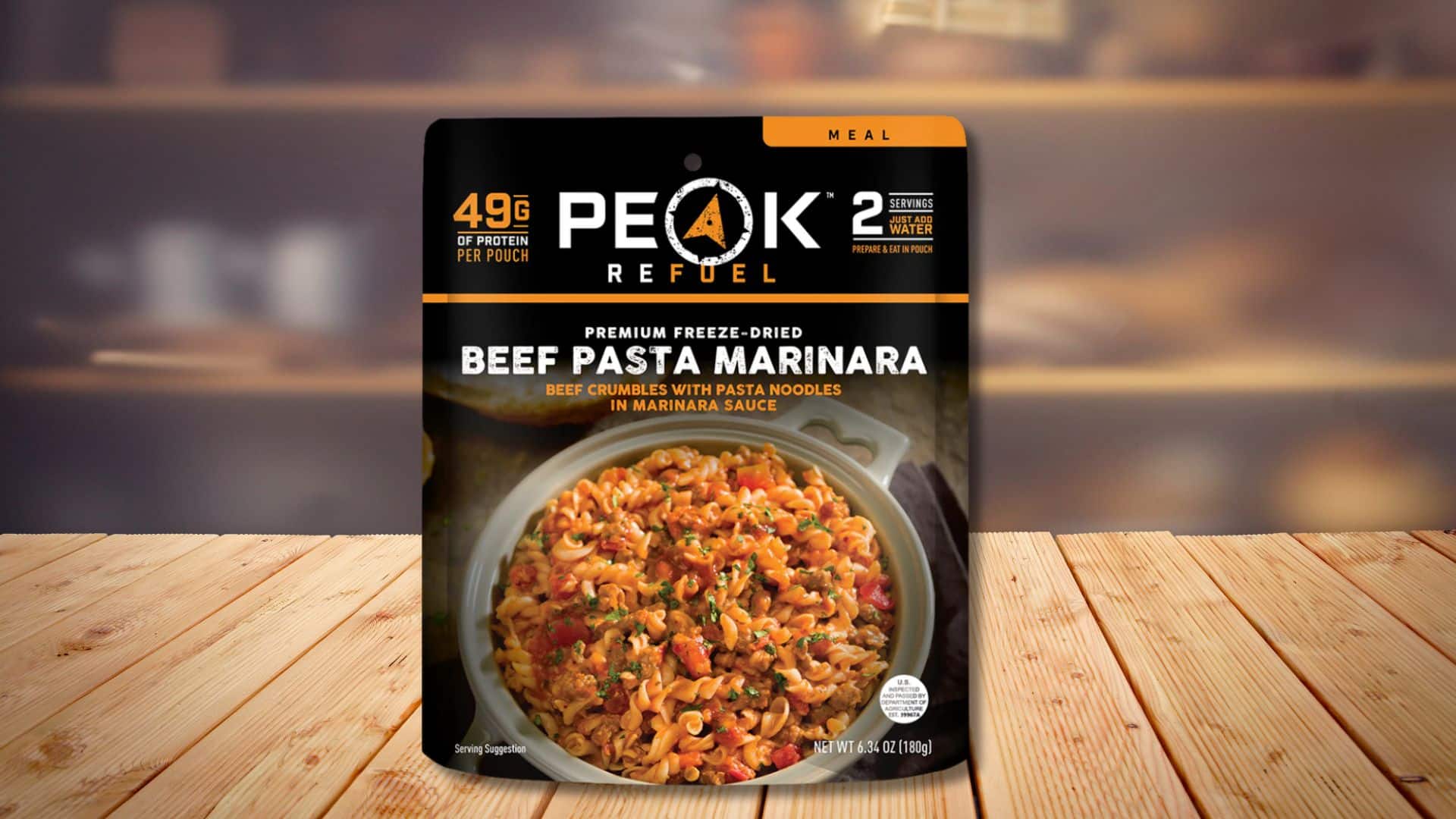 peak refuel beef pasta marinara