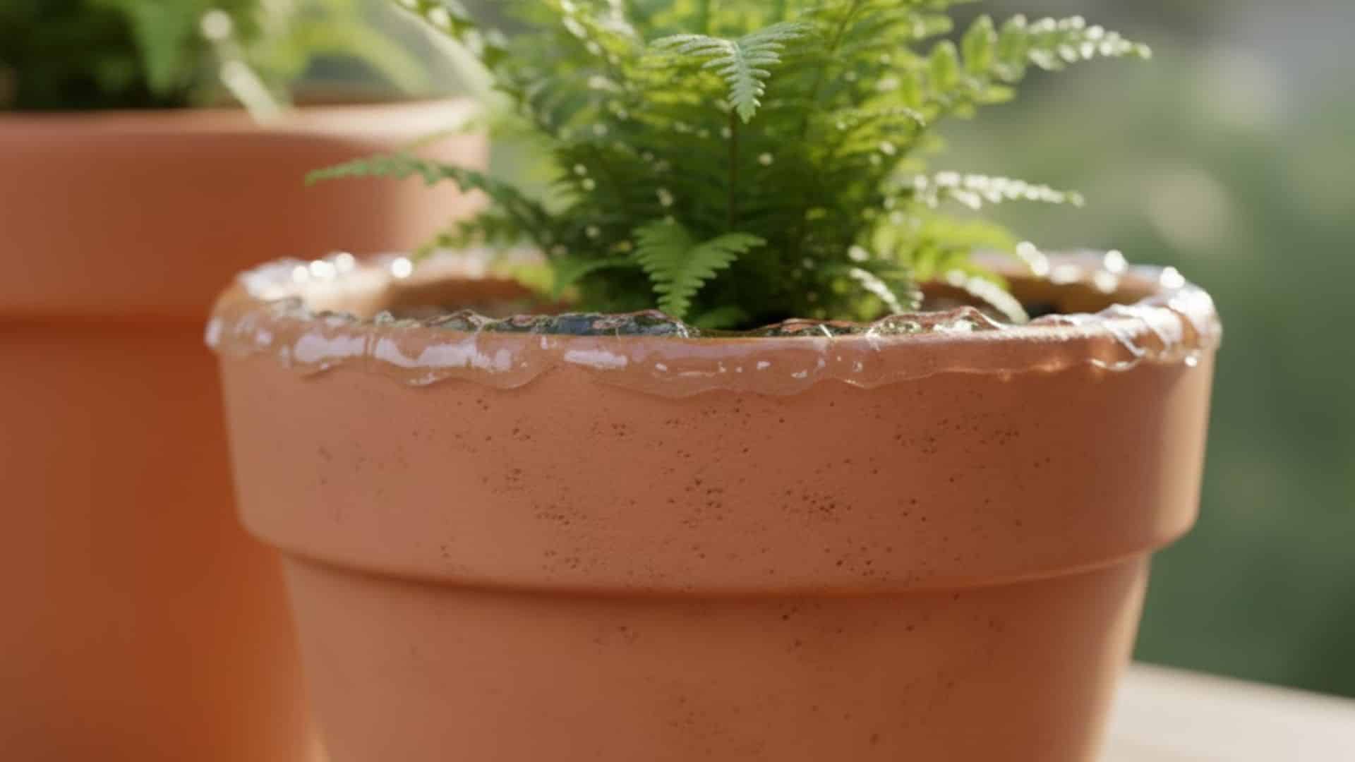 petroleum jelly on pot rims