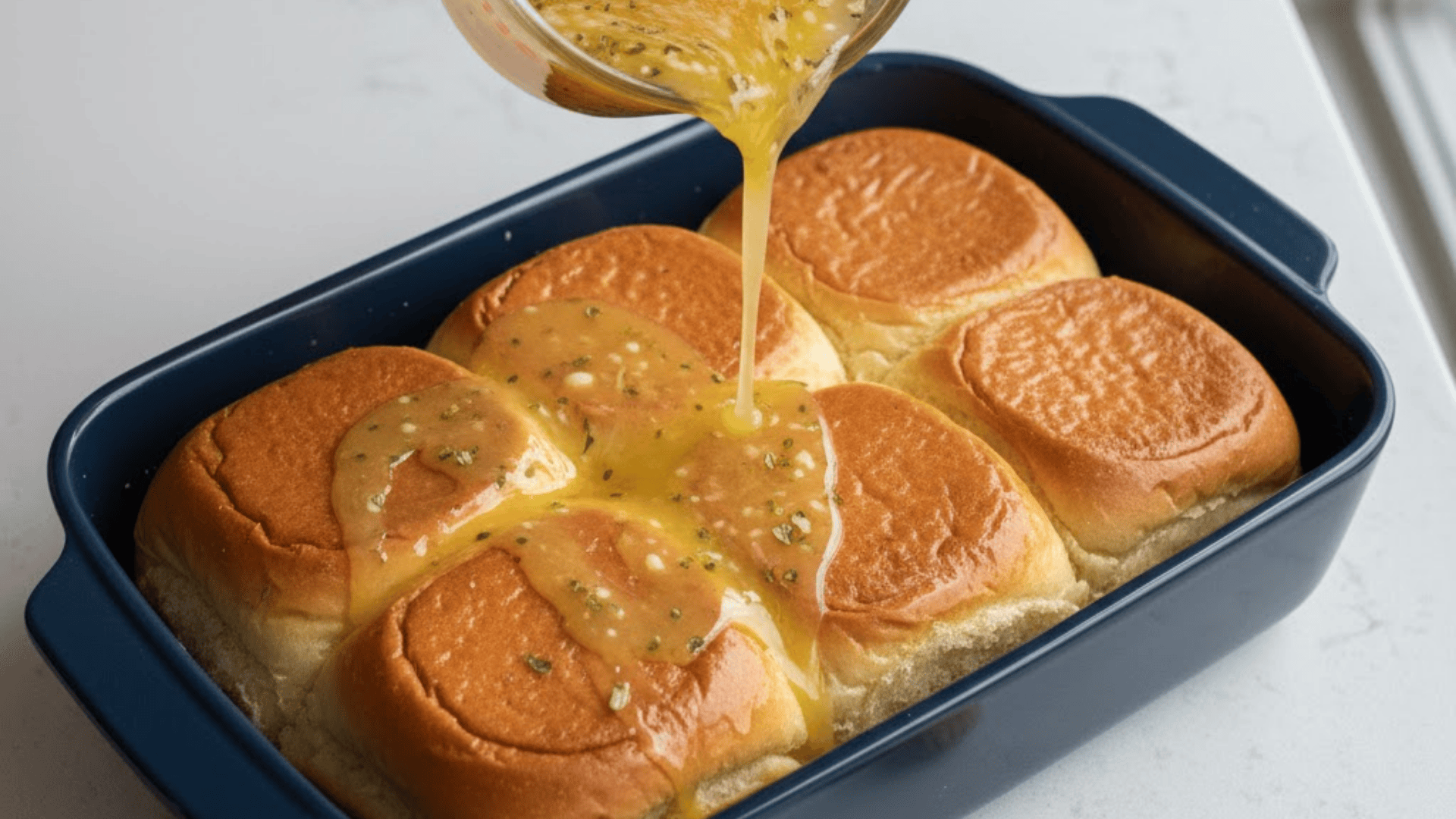 pour the seasoned butter mixture
