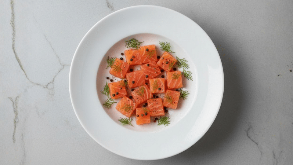 prep-the-smoked-salmon for smoked salmon and scrambled eggs