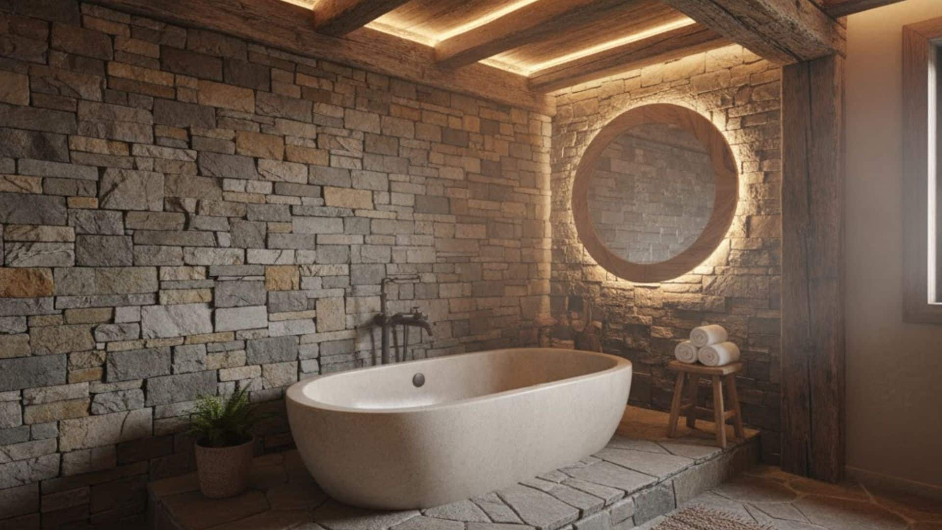 rustic japanese farmhouse bathroom