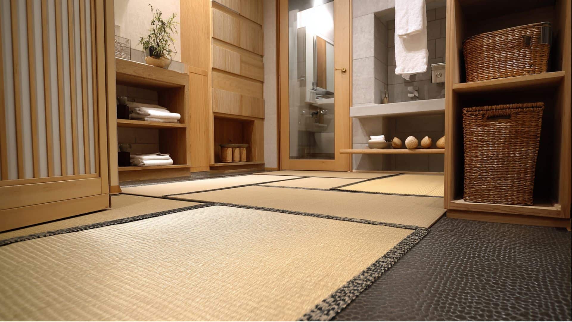 tatami mats in changing area