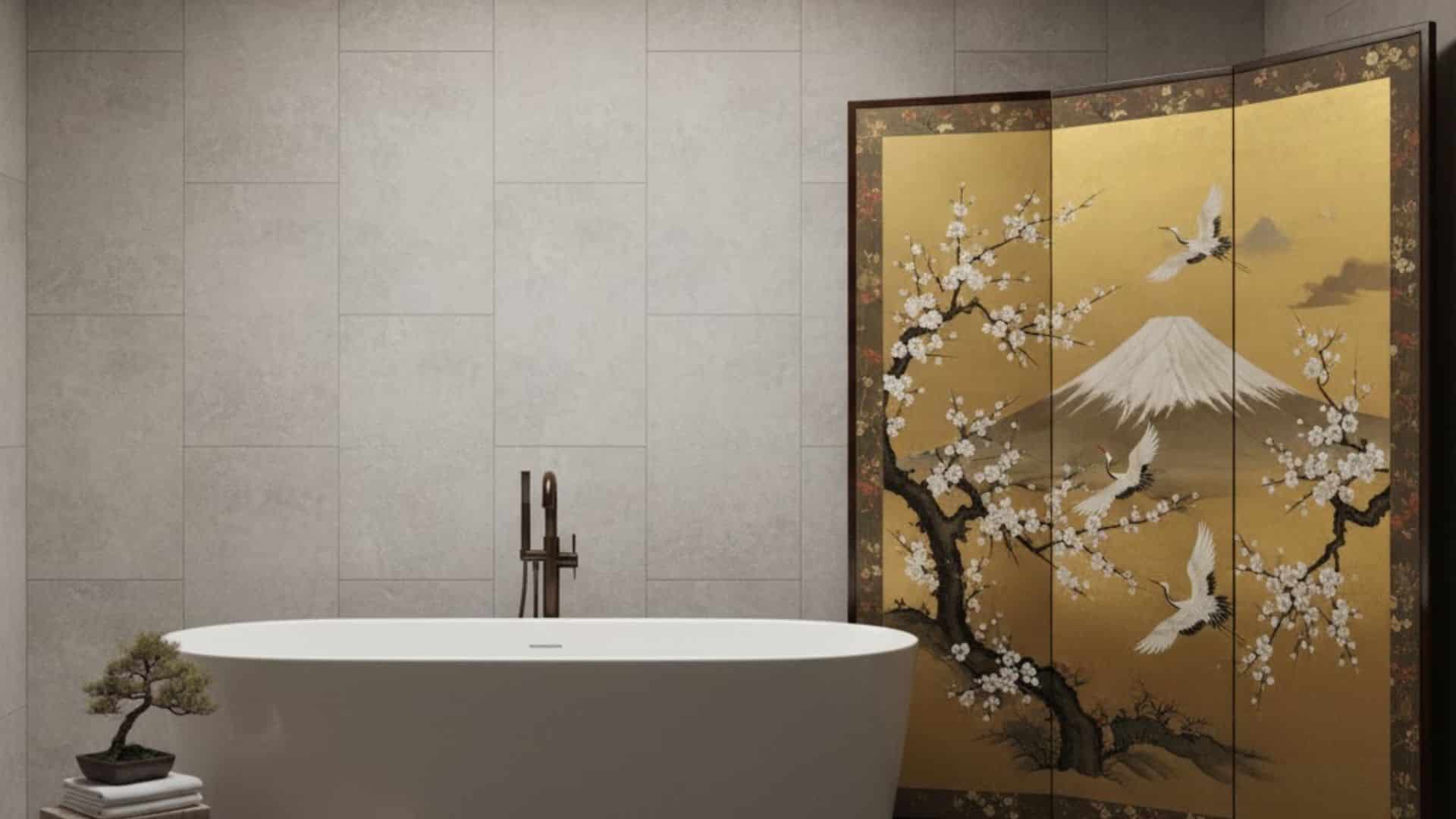 traditional japanese folding screen Byōbu