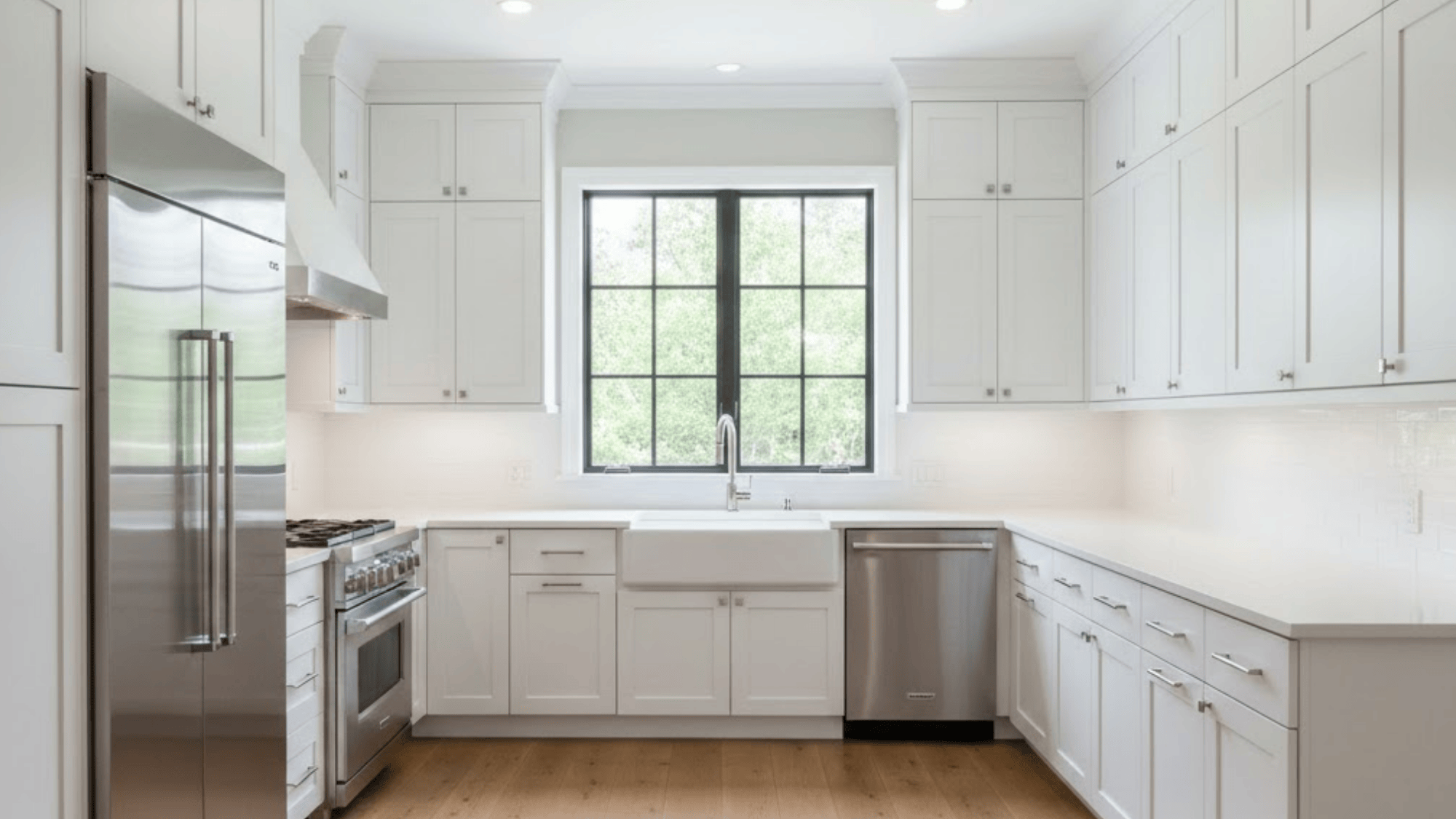 u shaped luxury kitchen with functional flow