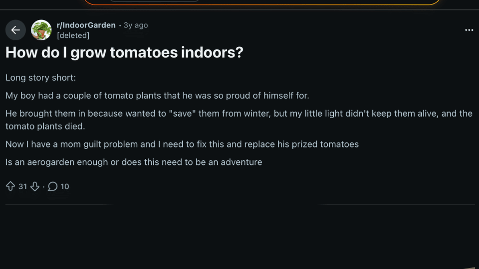Community Discussion on How To Grow Tomatoes Indoors