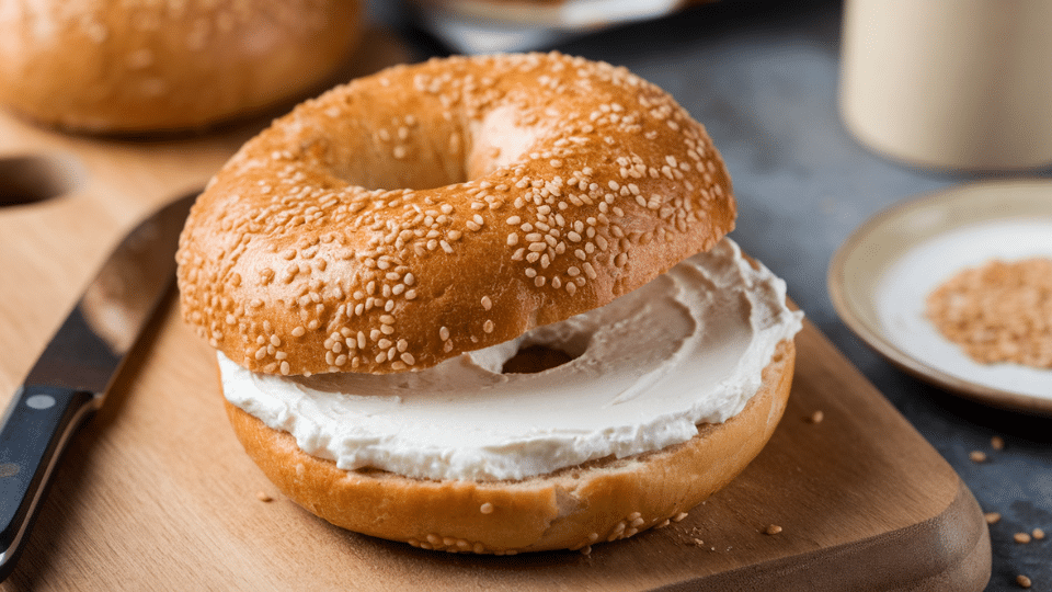 bagel and cream cheese