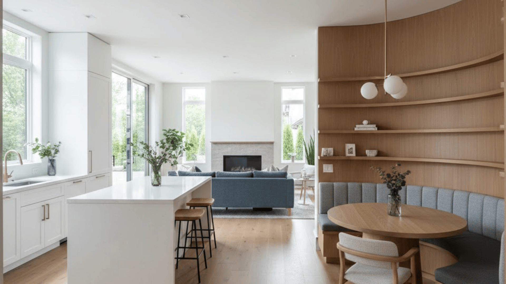 built in dining banquette