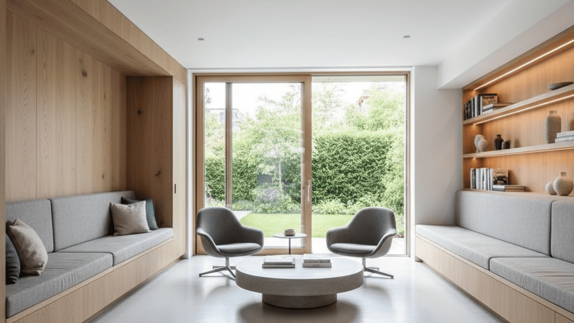 built in wall seating