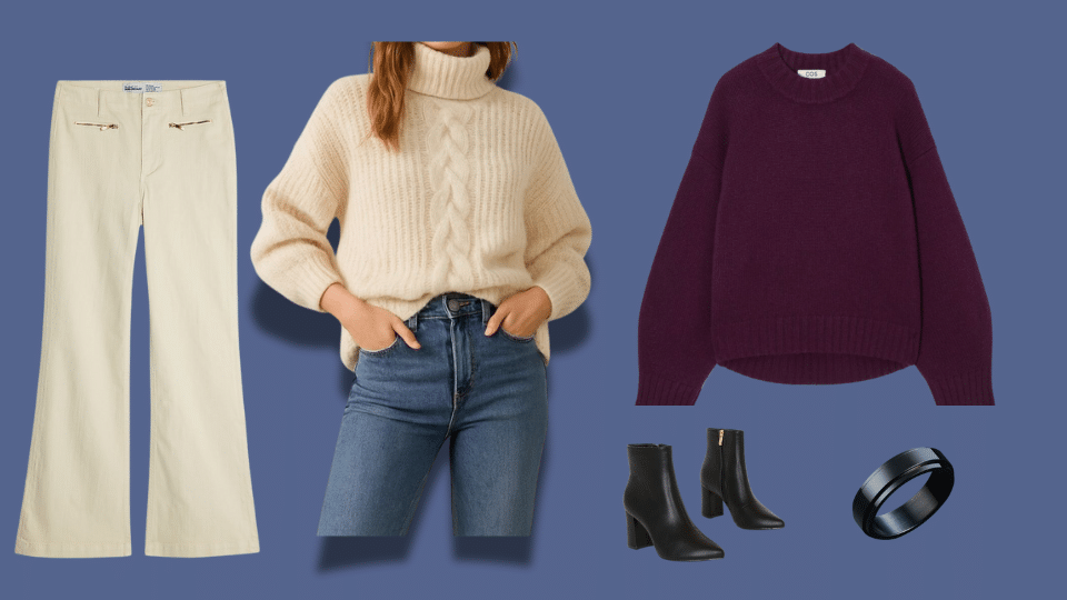 chunky sweater with half tuck for cozy fall style