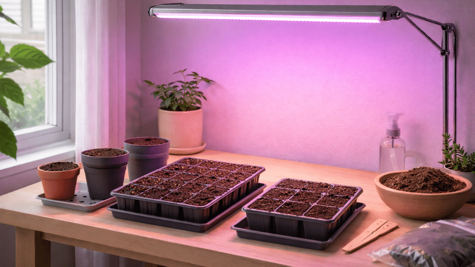 container and soil setup