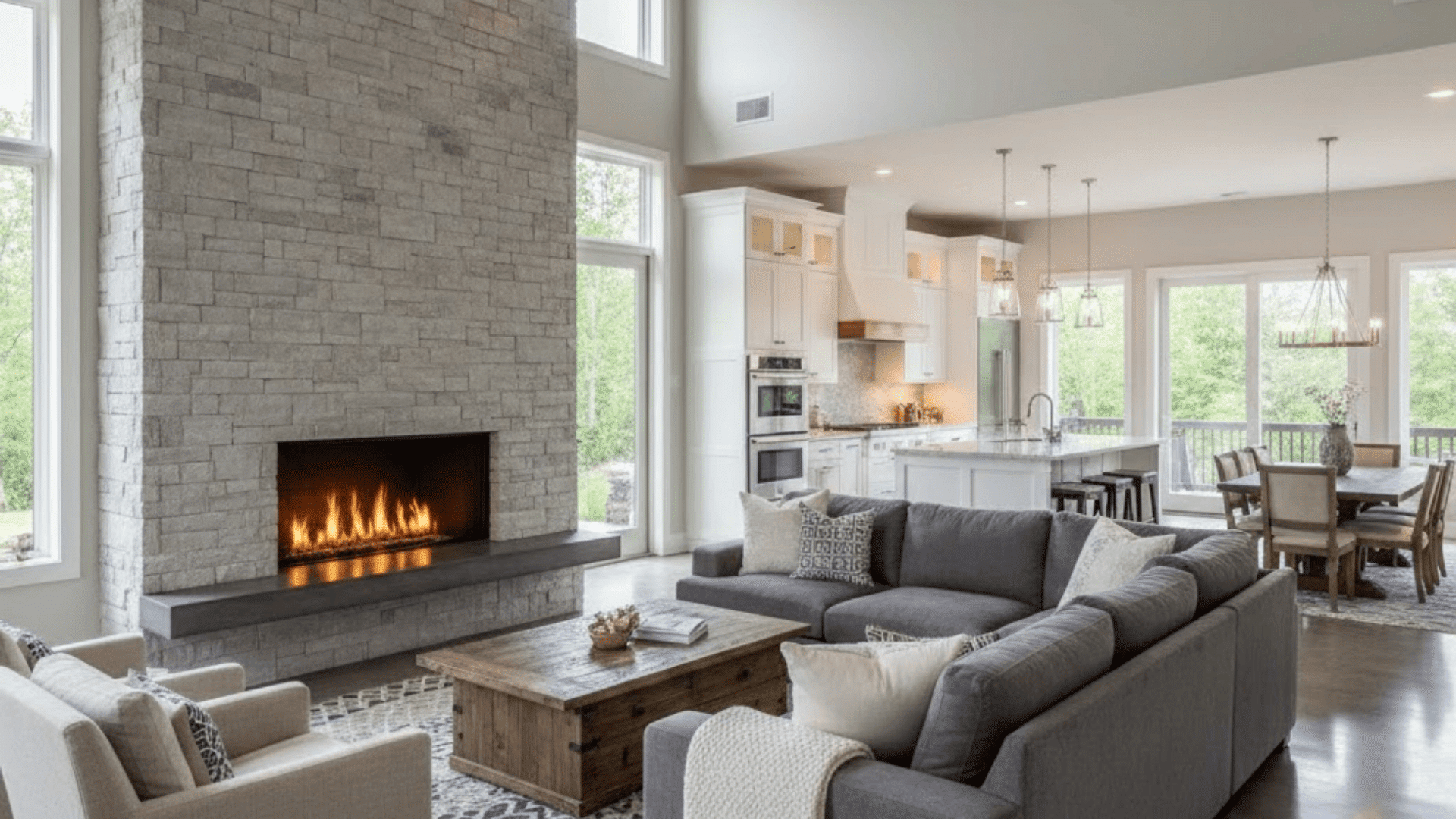 corner fireplace focus