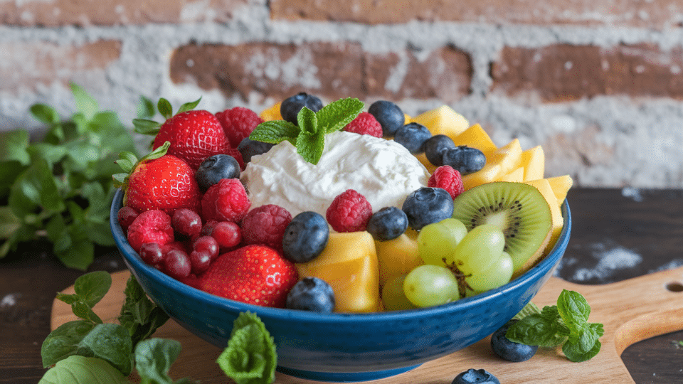 cottage cheese fruit bowl