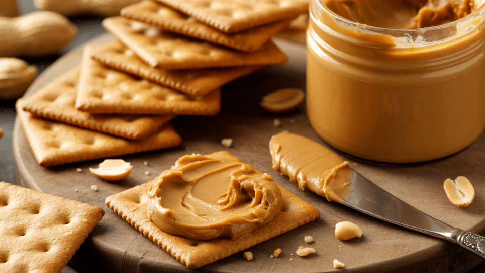crackers and peanut butter