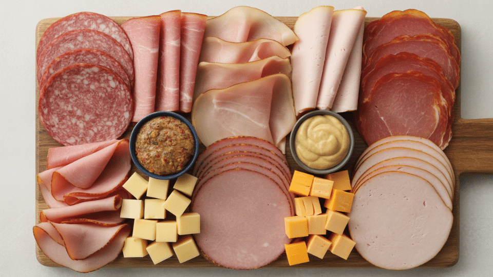 deli meat dinner board