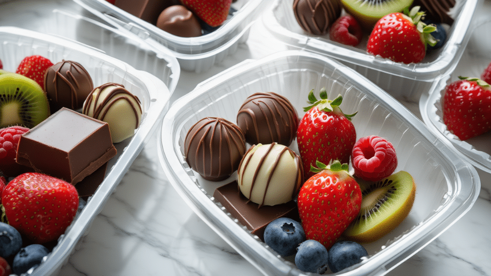 fruit and chocolate plate